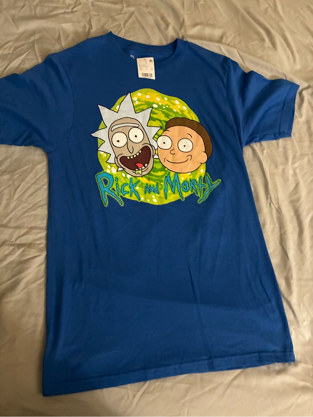Rick And Morty Adult Swim Blue T-Shirt Size Small